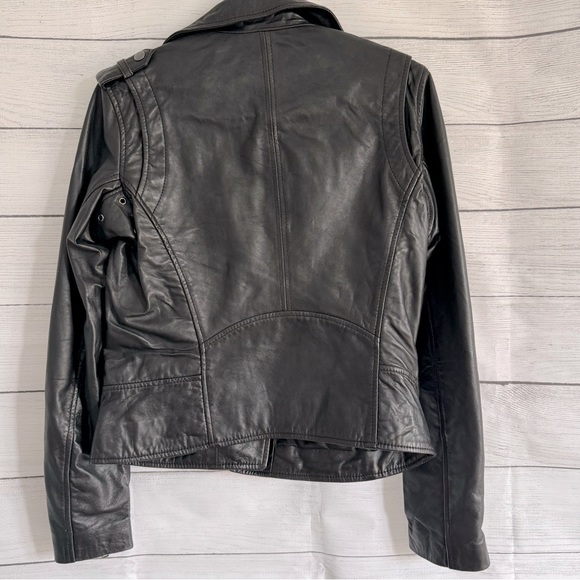 Bod & Christensen Biker Leather Jacket women size S - Picture 8 of 11